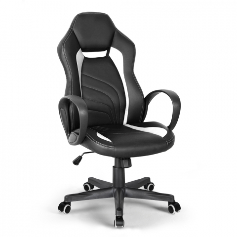 Cadeira ergonômica de escritório em couro estilo racing Buriram