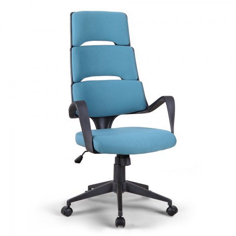 Cadeira de escritório ergonômica ajustável em altura em tecido Motegi ocean