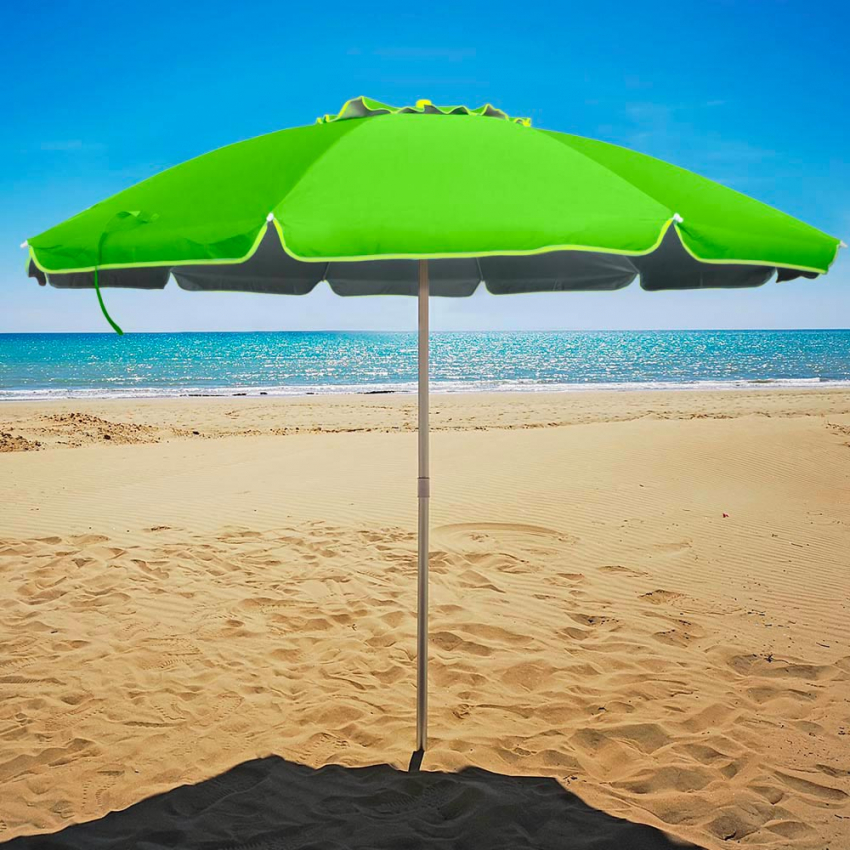 Guarda-sol em alumínio com proteção UV e à prova de vento, 240 cm - Roma Stock Guarda-sol em alumínio com proteção UV e à prova de vento, 240 cm - Roma