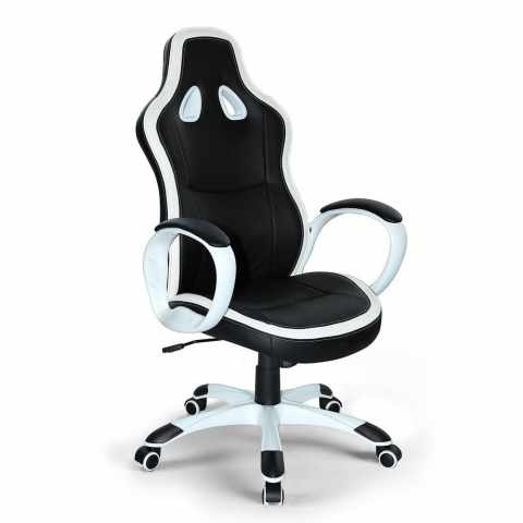 Cadeira de escritório racing pele sintética cadeira ergonómica Super
