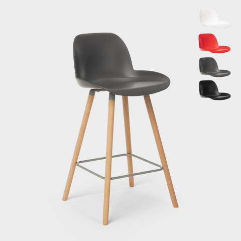 Banco alto moderno Eiffel para bar e cozinha design escandinavo Burji 65