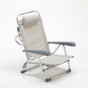 Cadeira de Praia Reclinável com Braços Dobrável Confortável Gargano 