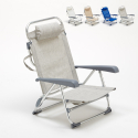Cadeira de Praia Reclinável com Braços Dobrável Confortável Gargano Estoque