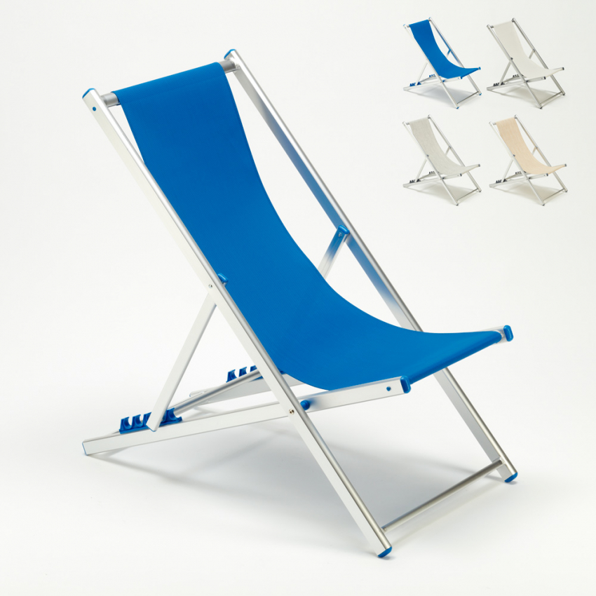Cadeira de Praia em Alumínio Dobrável e Super-Confortável Riccione Oferta