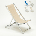 Cadeira de Praia em Alumínio Dobrável e Super-Confortável Riccione Promoção