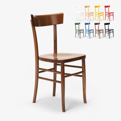 Cadeira de madeira rústica clássica para sala de jantar cozinha bar restaurante Milano Promoção
