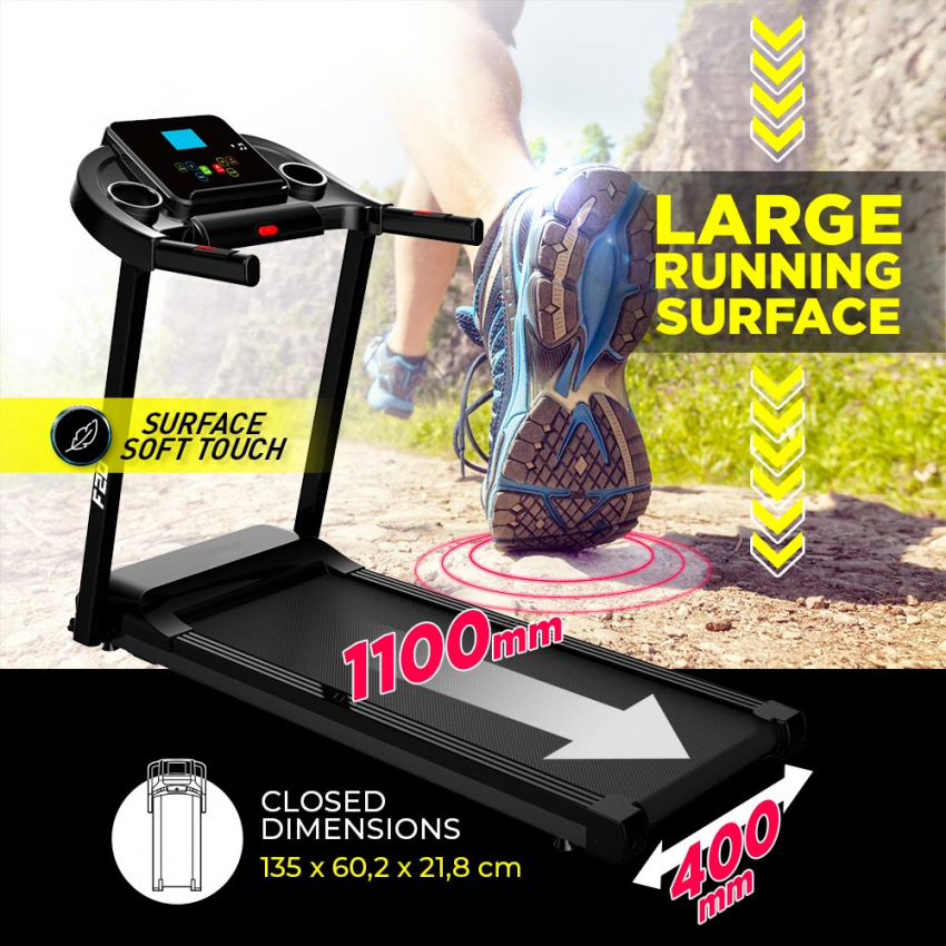 Tapis Roulant elettrico pieghevole casa palestra salvaspazio F20