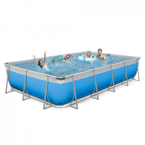 New Plast piscina 650x265 H125 retangular acima do solo completa Futura 650