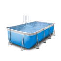 New Plast piscina desmontável 395x265 H125 retangular acima do solo completa Futura 400 Oferta