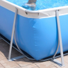 New Plast piscina desmontável 395x265 H125 retangular acima do solo completa Futura 400 Descontos