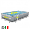 New Plast piscina 650x265 H125 retangular acima do solo completa cinzento branco Futura 650 Venda