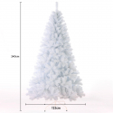 Árvore de Natal Artificial Clássica Branca Tradicional de 240cm Zermatt Descontos