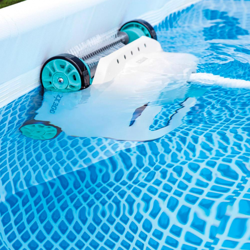 Robot pulitore Intex 28005 automatico fondo piscine fuori terra aspiratore universale ZX300