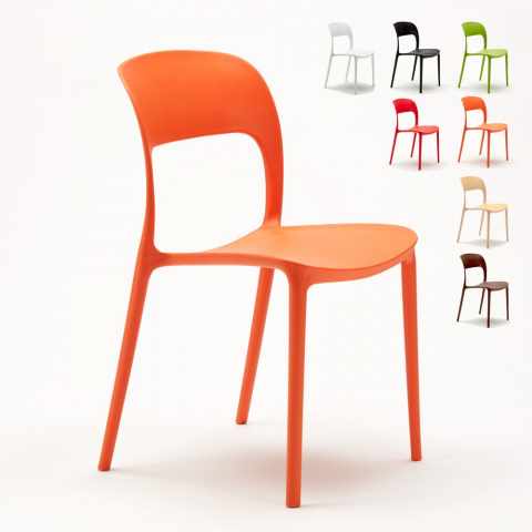 Conjunto de 24 cadeiras de cozinha Bar Restaurante em Polipropileno Design Restaurant
