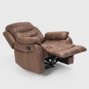 Poltrona reclinável manual Couro Confortável Móveis interior Sala de estar Panama Estoque