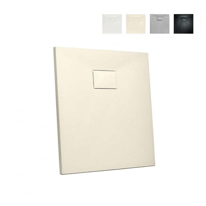 Base de Duche quadrada Nivelada com o chão Resina Moderna Móveis casa de banho 80x80 Stone Base de Duche quadrada Nivelada com o chão Resina Moderna Móveis casa de banho 80x80 Stone