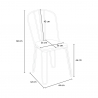 Conjunto de Mesa retangular em Aço e Madeira 120x60 c/4 Cadeiras Otis 