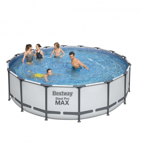 Bestway 5612Z Steel Pro Max piscina acima do solo desmontável redonda 488x122cm