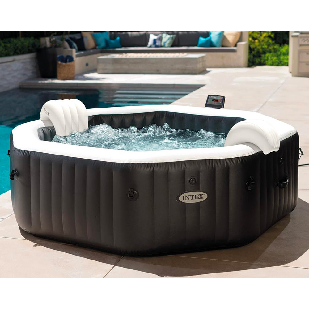 Intex 28458 Banheira de Hidromassagem Insuflável SPA 201x71 Jet & Bubble Deluxe