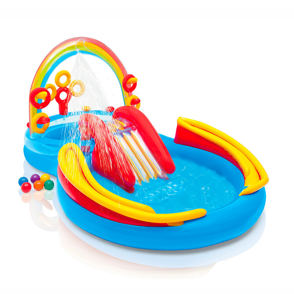 Intex 57453 Piscina Insuflável Infantil Rainbow Ring