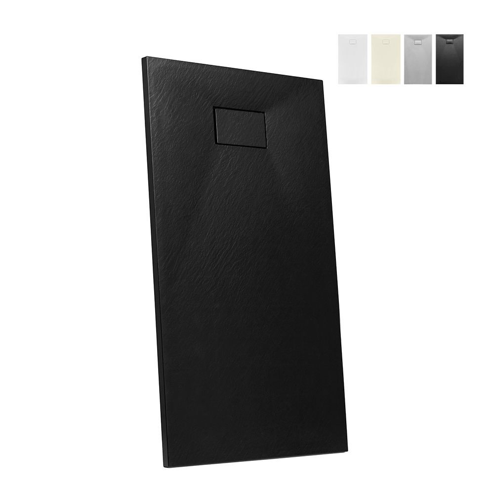 Base p/Duche retangular Elegante Resistente Durável Forte em Resina 160x90 Stone