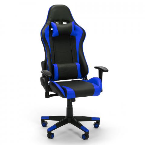 Cadeira ergonômica para escritório e jogos com almofadas direcionais e apoios de braços de design Sky