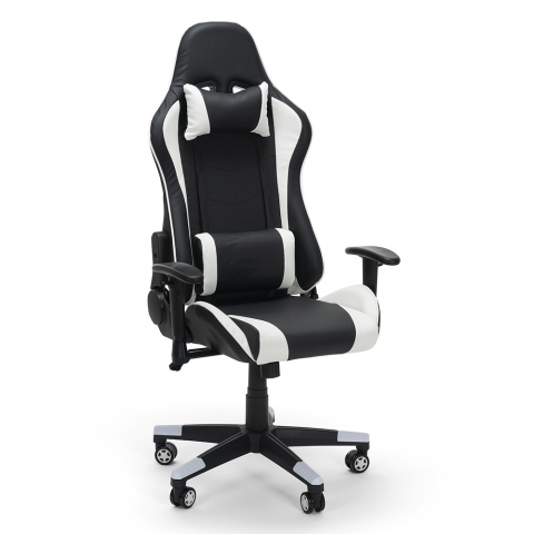 Cadeira ergonômica para jogos almofadas direcionais de apoio de braço design Silverstone