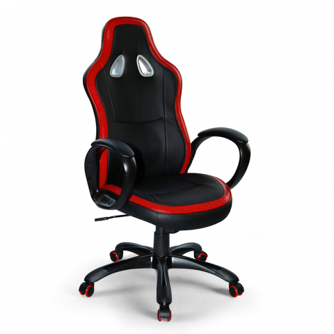 Cadeira de escritório esportiva para corrida gaming ergonômica eco-couro Super Sport Fire