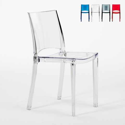 Conjunto de 18 Cadeiras transparentes, Moderna, Uso externo e interno, B-Side  Promoção