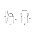 Cadeiras Modernas Confortáveis Profissionais Café Esplanada Scab Vanity Arm Saldos