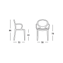 Cadeiras com Apoios de braços Modernas Resistentes Profissionais Scab Gio Arm Características