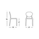 Cadeiras Empilháveis ​​Modernas para Bar ou Cozinha Scab Gio Saldos