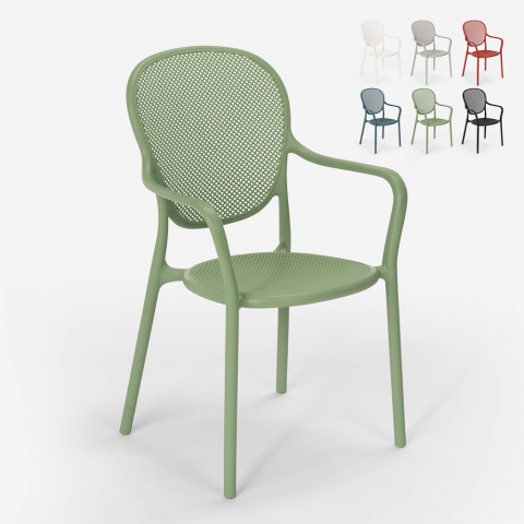 Cadeira de design moderno para bar restaurante de cozinha ao ar livre em polipropileno Clara