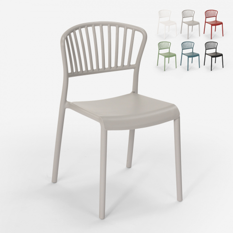 Cadeira de design moderno em polipropileno para cozinha externa bar restaurante Vivienne