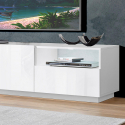 Móvel para TV moderno sala de estar aparador 2 portas 1 gaveta 150cm Vega Stay Descontos