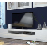 Móvel TV de design com portas de gaveta de 200 cm Daiquiri White L Estoque