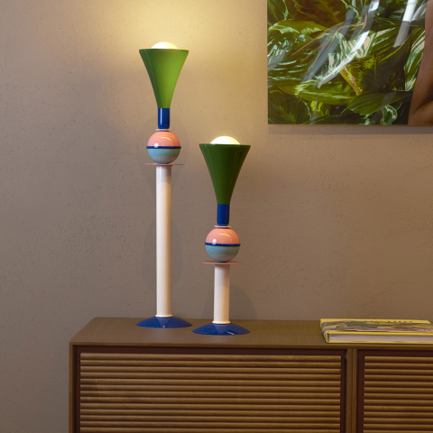 Candeeiro de mesa de design moderno multicolorido Slide Carmen