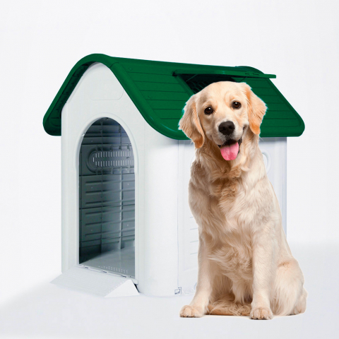 Casa para Cães de Grande Porte em Plástico Jardim Quintal Terraço Molly Promoção