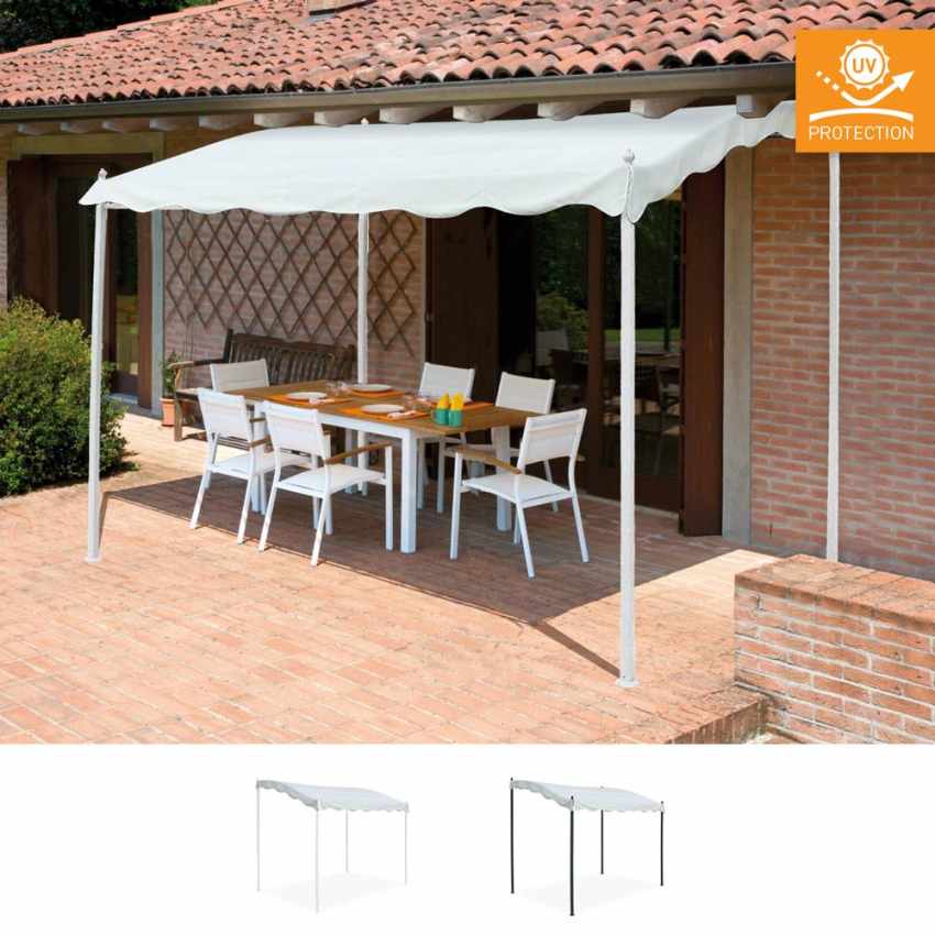 Gazebo 3x2 metri giardino acciaio ingresso bar hotel Pergola uv