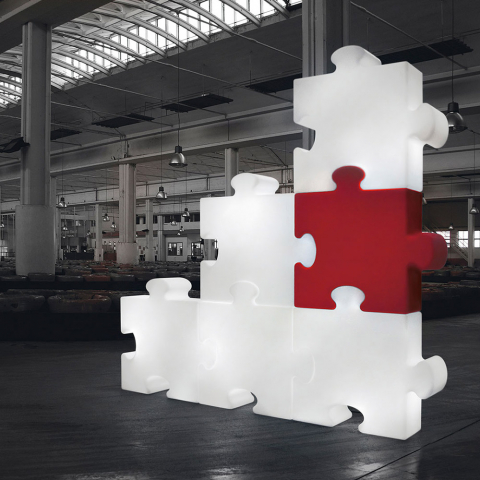 Candeeiro de pé modular com design moderno e contemporâneo Slide Puzzle Promoção
