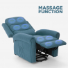 Cadeira de massagem Elétrica c/Aquecimento c/Rodas Relaxar Microfibra Victoria Compra