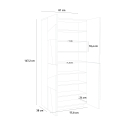 Sapateira de design multiuso 4 portas 8 compartimentos Ping Dress Ardesia Catálogo