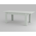 Mesa de jantar extensível 160-210x90cm console moderno de madeira branca Jesi Larch Oferta
