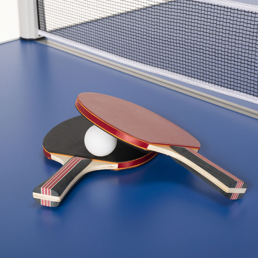 Set 2 Racchette E 3 Palline Per Ping Pong Corkscrew