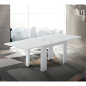 Mesa de console extensível 90-180x90cm de design moderno branco Jesi Liber Saldos