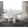 Mesa de jantar extensível console livro design de madeira branca 90-180x90cm Jesi Liber Wood Saldos