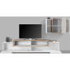 Unidade de parede de sala de estar em madeira branca com design moderno Corona Moby Saldos