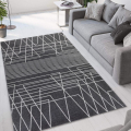 Tapete Preto Moderno Alta-Qualidade Retangular GRI016 Promoção