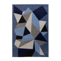 Tapete da Sala de Estar Cinzento e Azul Elegante Luxuoso Milano BLU016 Venda