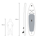 Prancha sup Insuflável de Stand Up Paddle 366cm 12'0 Poppa 